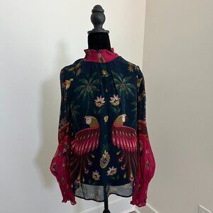 Woman's Blouse, FARM for Anthropologie, Multi-Colored, Size S